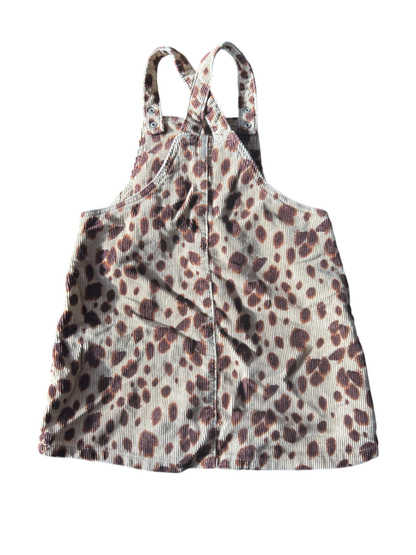 HEMA Dungarees Cream with brown animal print