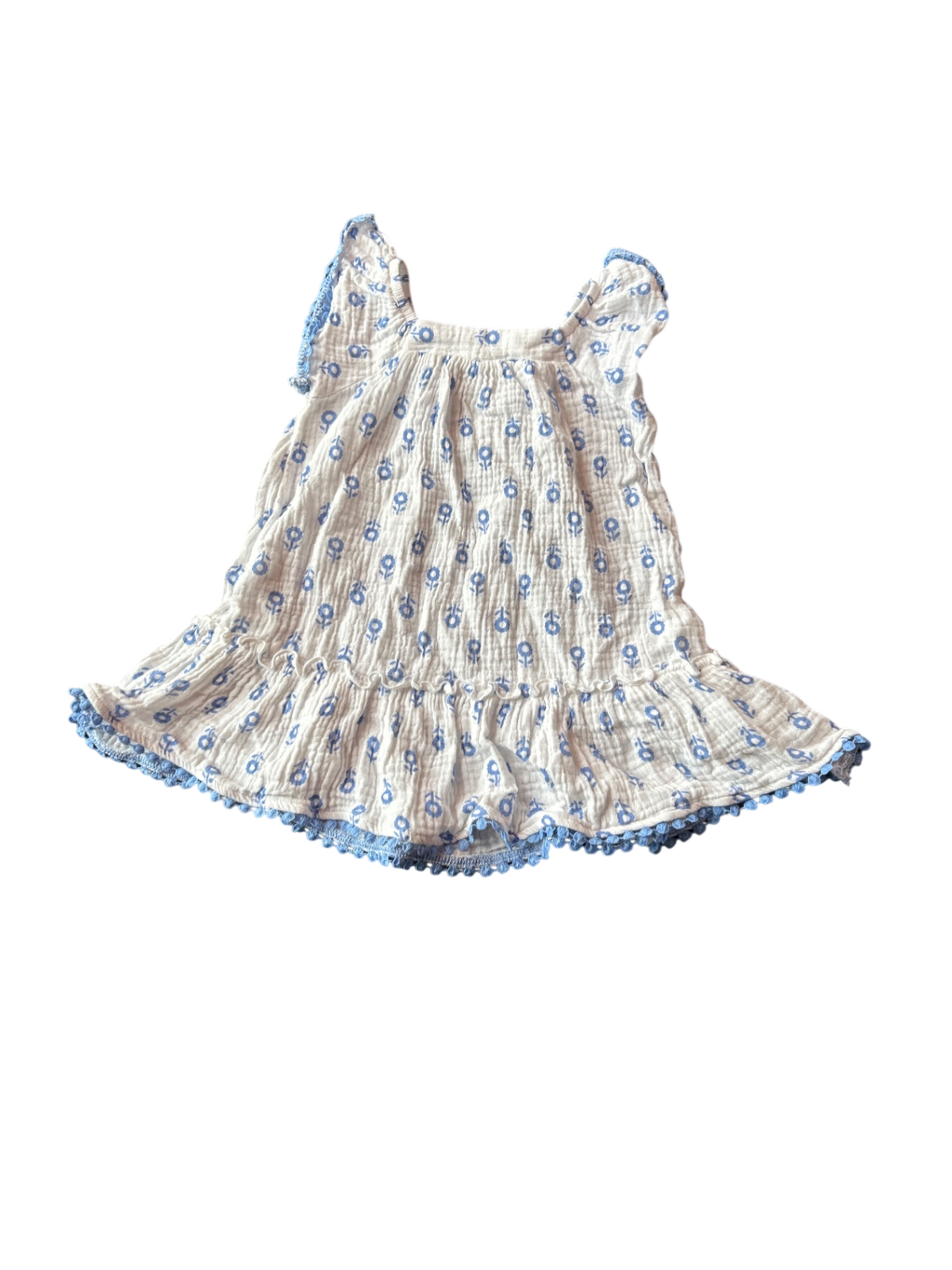 rz by rachel zoe Dress White with blue floral print