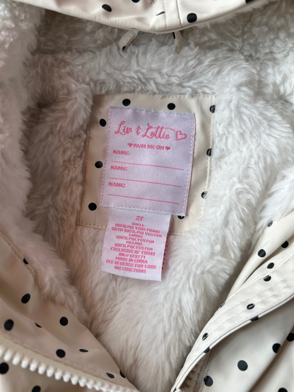 lile & lilie Jacket Cream with black polka dots