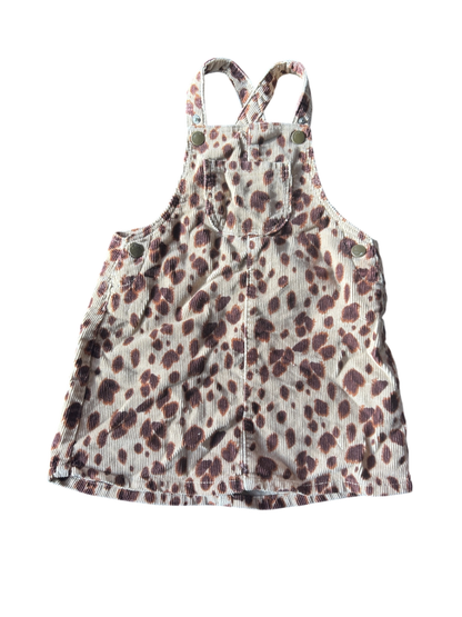 HEMA Dungarees Cream with brown animal print