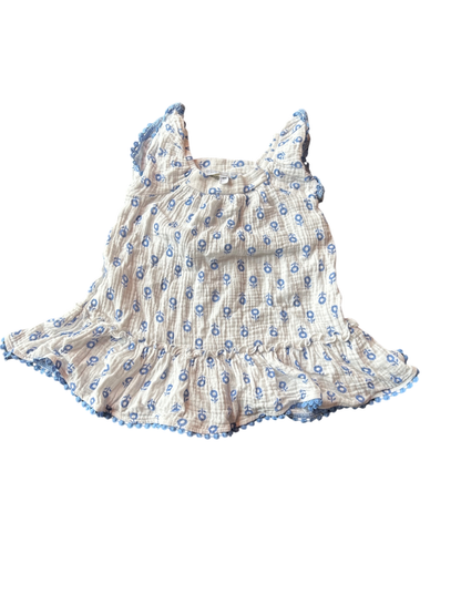 rz by rachel zoe Dress White with blue floral print