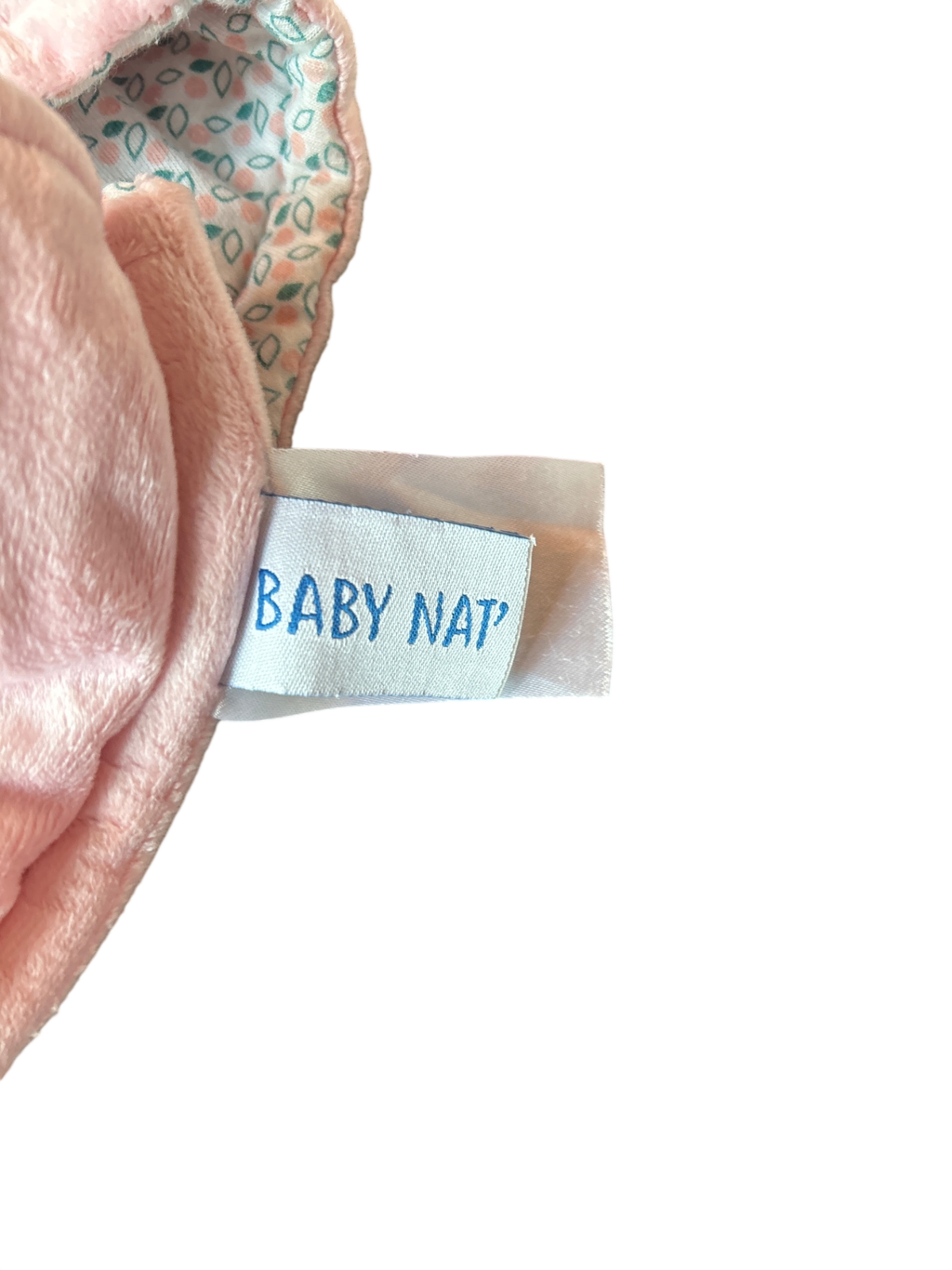 Baby Nat Jacket Pink with a pale blue and white patterned lining