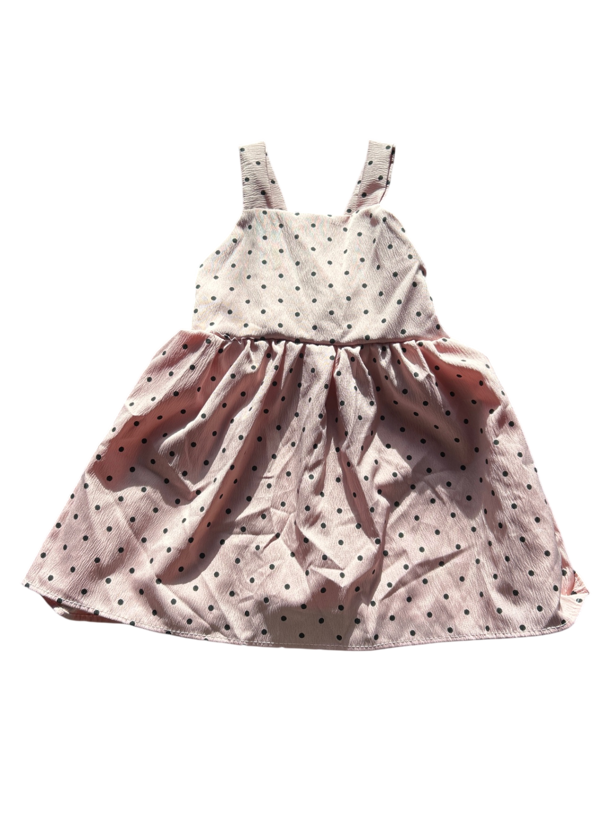 Unknown Dress Dusty pink with black polka dots