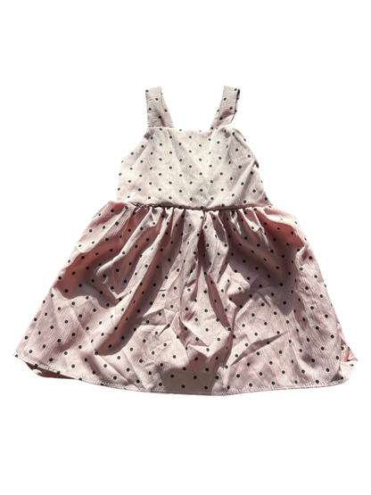 Unknown Dress Dusty pink with black polka dots