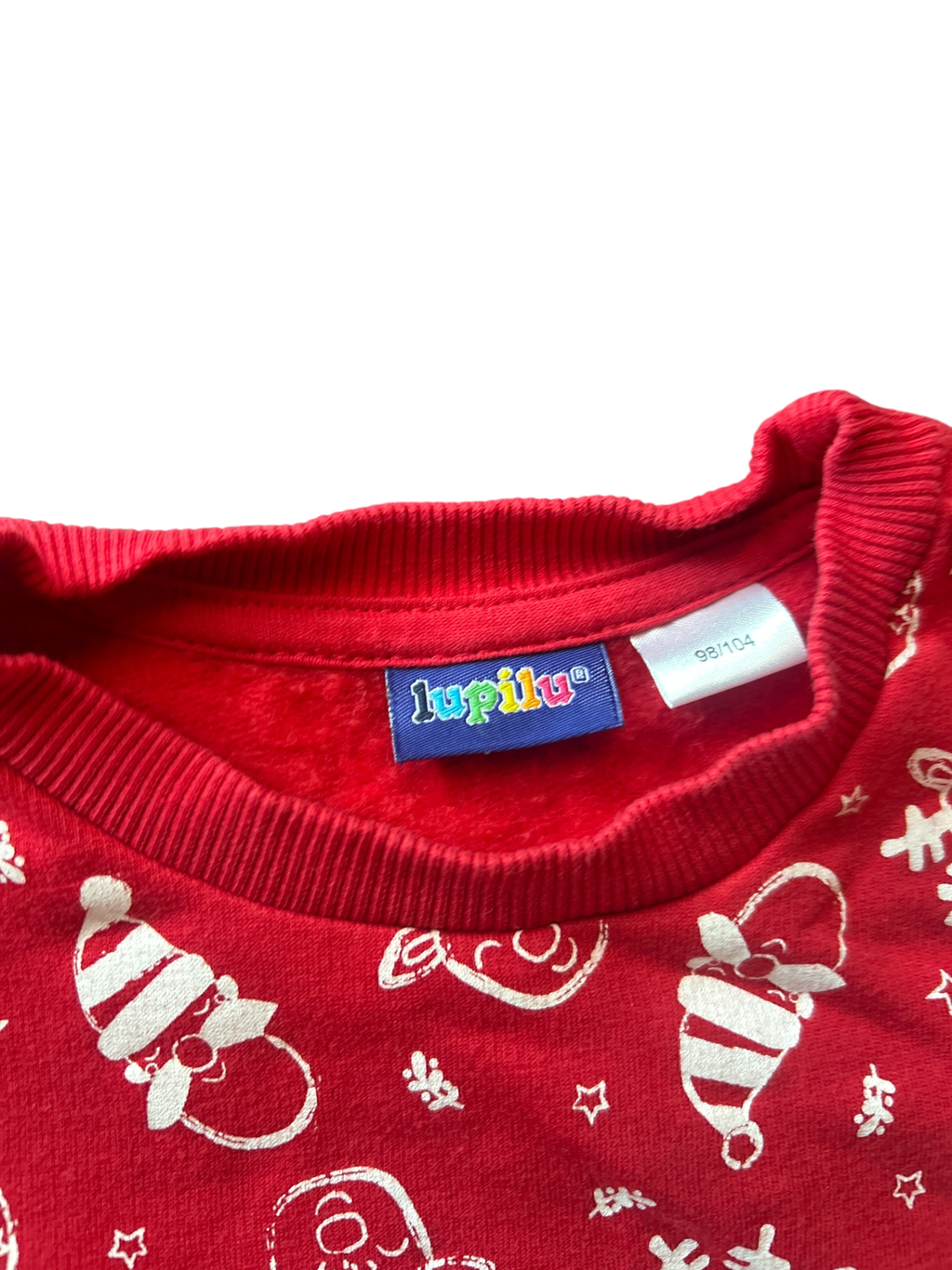 lupilu Sweatshirt Red with white print