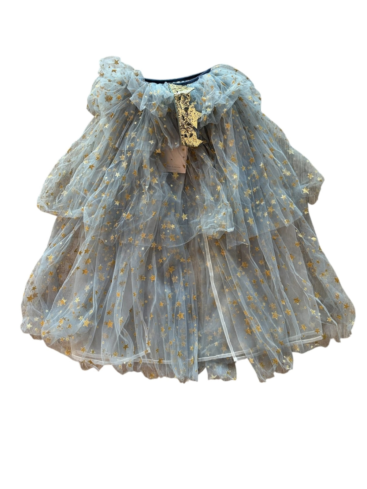 Meri Meri Dress Light blue with gold stars