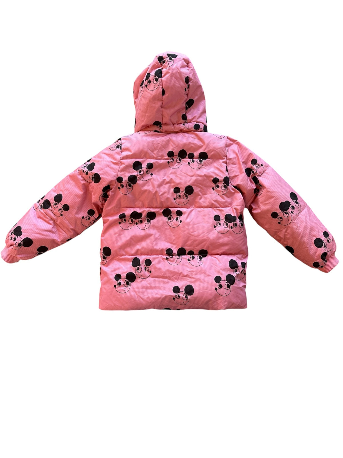 Mini Rodini Jacket Pink with black print and red lining