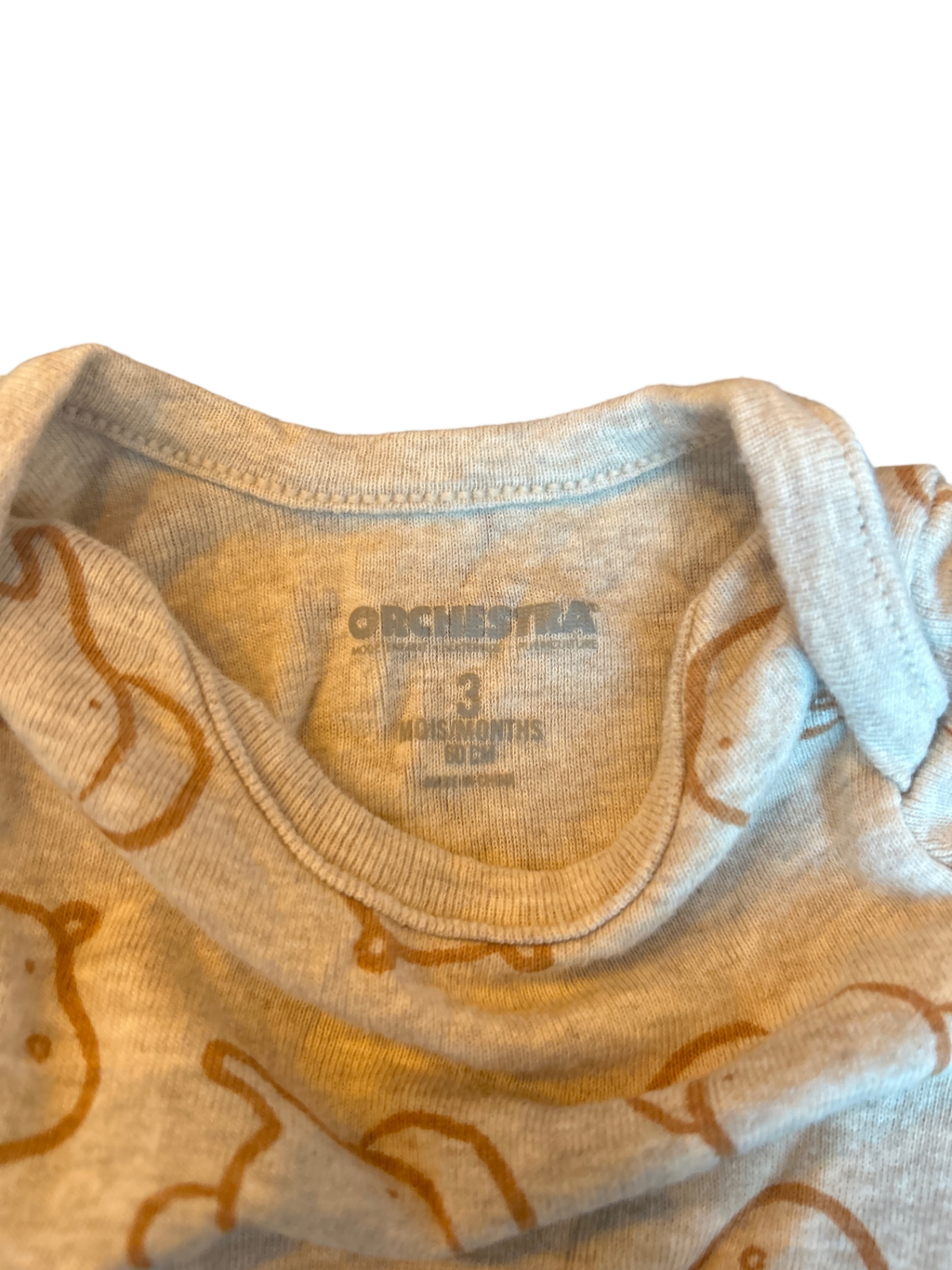 orchestra Body Cream and light blue with tan animal print