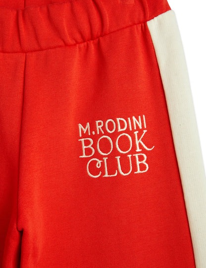 Mini Rodini Book club emb sweatpants red