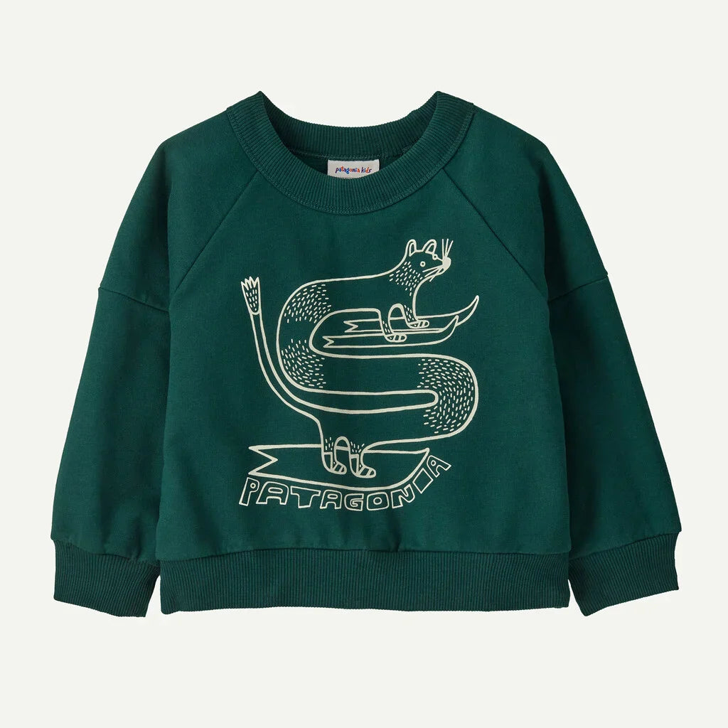 Patagonia Baby Crewneck Sweatshirt - Skisel: Cascade Green