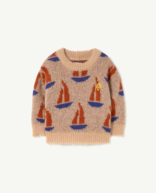Beige Bull Baby Sweater