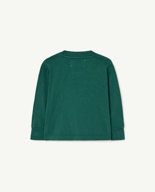 Dark Green Dog Baby Long Sleeve T-Shirt