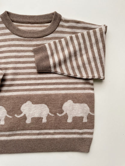 Loui knit blouse - Brown melange