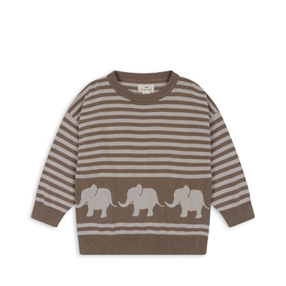 Loui knit blouse - Brown melange