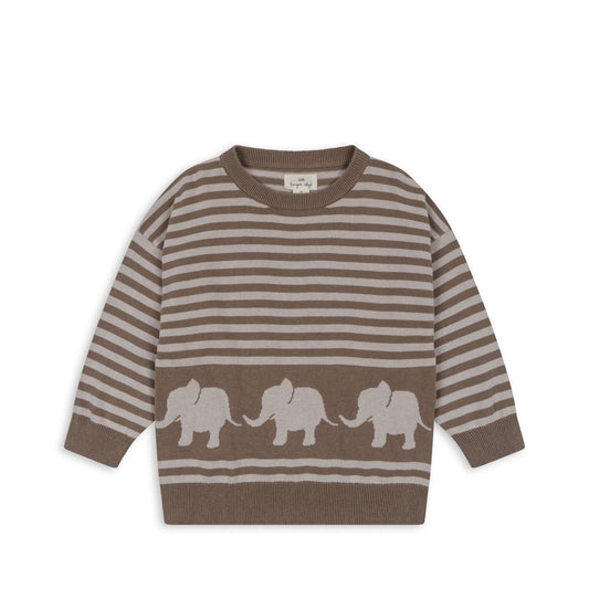 Loui knit blouse - Brown melange