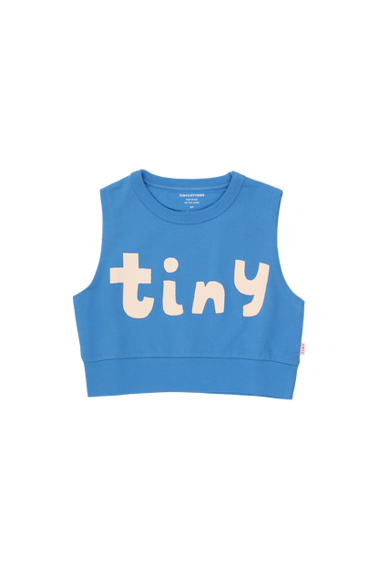 Tiny sleeveless sweatshirt azure
