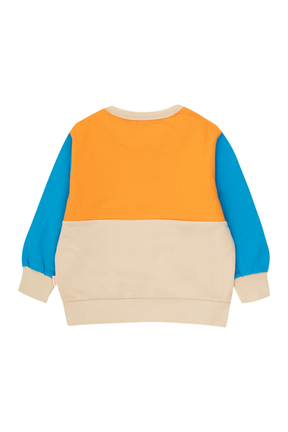 Tiny colorblock sweatshirt orange/vanilla
