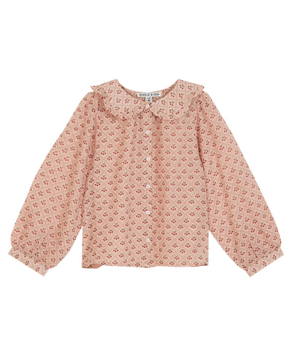 Cherry cotton blouse