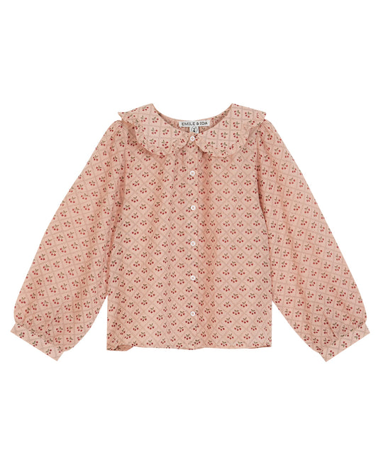 Cherry cotton blouse