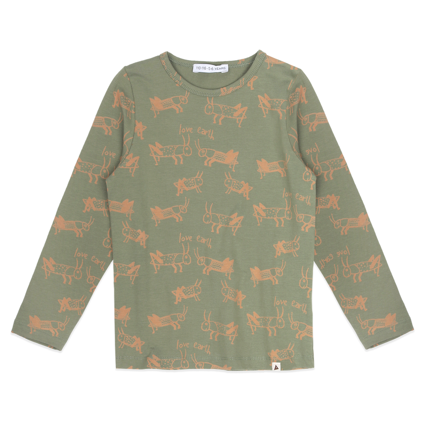 AMMEHOELA Grasshopper Long Sleeved T-Shirt Olive