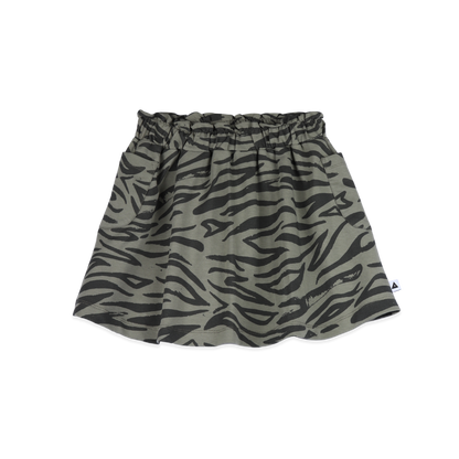 AMMEHOELA Flynn Tiger Print Skirt Green