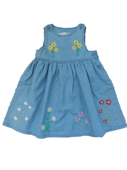 Stella McCartney Garden Denim Dress Blue