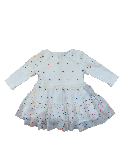 Stella McCartney Heart Patterned Dress White