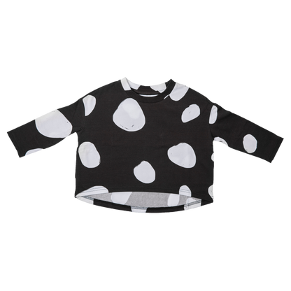 Cow Long Sleeve Sweater Black and White