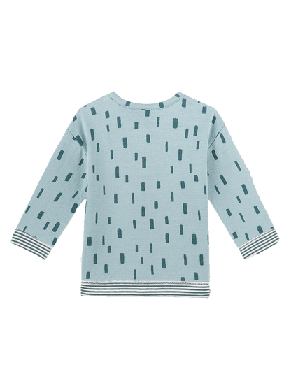 Drop long sleeve sweatshirt-blue