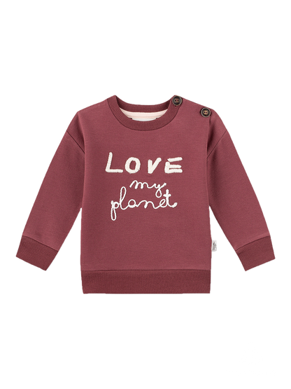 Love My Planet  Long Sleeve Sweatshirt-Red