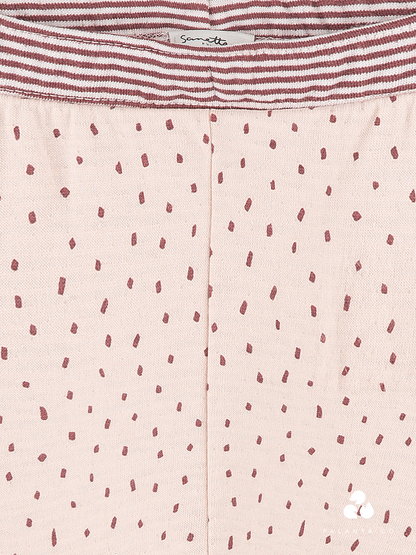 Polka leggings pink