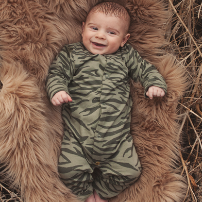 AMMEHOELA Zepp Tiger Print Bodysuit Green